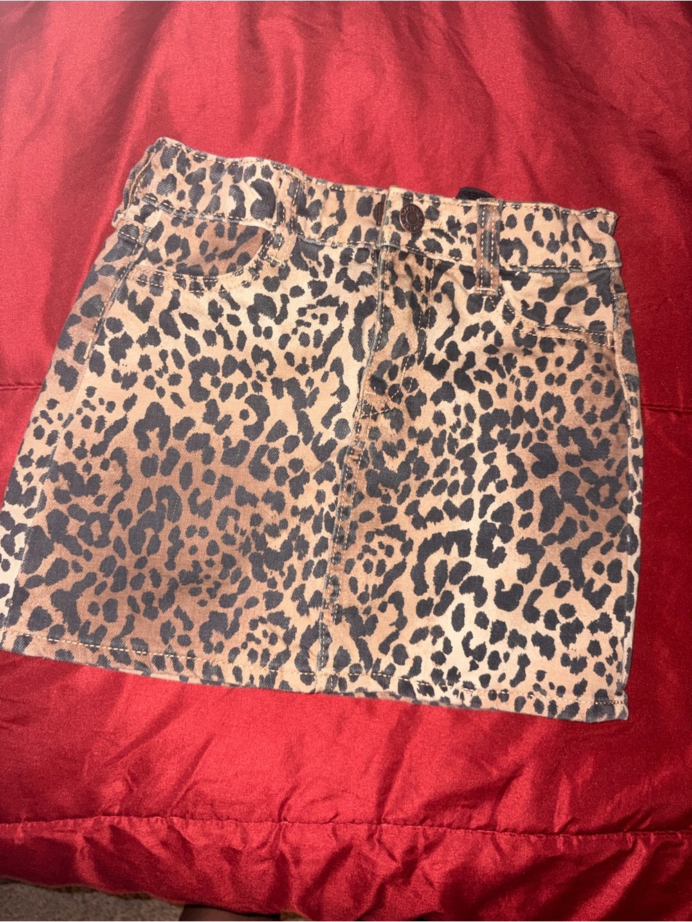 Toddler GAP Leopard Print Mini Skirt in Tan and Black